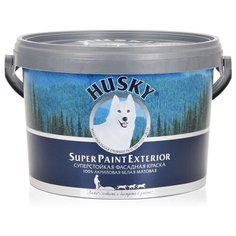 Краска акриловая HUSKY Super Paint Exterior фасадная влагостойкая огнезащитная матовая белый 2.5 л