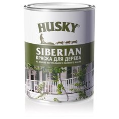 Краска алкидная HUSKY для дерева на льняном масле полуматовая белый 0.9 л