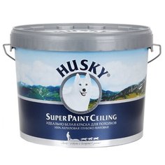 Краска акриловая HUSKY Super Paint Ceiling для потолков матовая белый 10 л