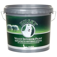 Краска акриловая HUSKY Velvet Interior Paint для стен и потолков влагостойкая моющаяся матовая белый 5 л