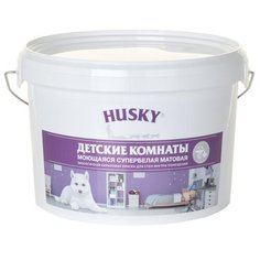 Краска акриловая HUSKY для детских комнат для детской моющаяся матовая белый 2.5 л
