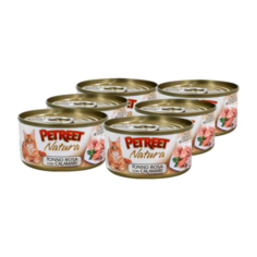 Корм для кошек Petreet Natura Кусочки розового тунца с кальмарами (0.070 кг) 6 шт.