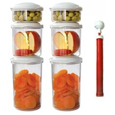 Исток Набор вакуумных контейнеров с нососом Вакс КВХН-96-6 белый/прозрачный Istok