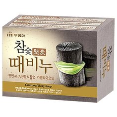 Мыло для тела Mukunghwa Charcoal Body Soap c древесным углём, 100 г