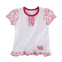 Футболка Наша мама размер 80, белый/розовый