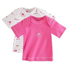 Футболка Наша мама размер 80, белый/розовый