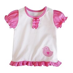 Футболка Наша мама размер 74, белый/розовый