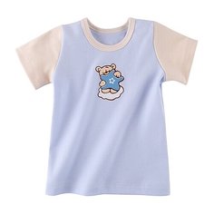 Футболка Наша мама размер 98, голубой