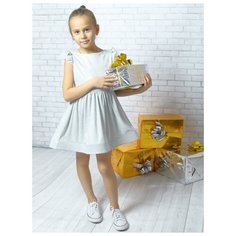 Платье Nota Bene размер 128, серебряный