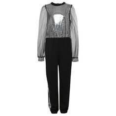 Комбинезон Nota Bene размер 146, черный/серебряный