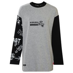 Лонгслив Nota Bene размер 140, серый/черный