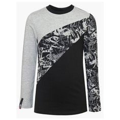 Лонгслив Nota Bene размер 146, серый/черный