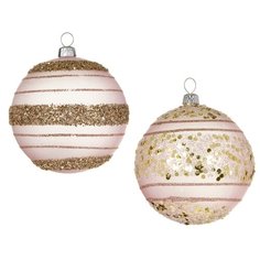 Набор шаров SNOWMEN Карамель (Е96716), пудра, 2 шт.