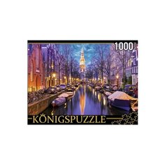 Пазл Рыжий кот Konigspuzzle Ночной Амстердам (ГИК1000-8235), 1000 дет.
