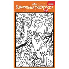 Дрофа-Медиа Бархатная раскраска. Попугаи