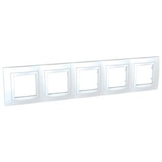 Рамка 5п Schneider Electric UNICA MGU2.010.18, белый