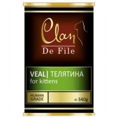 Корм для кошек CLAN 1 шт. De File Телятина для котят 0.34 кг
