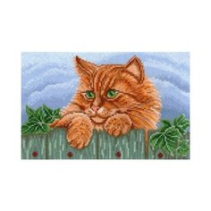 Сделай своими руками Набор для вышивания Рыжий кот 25 х 16 см (Р-08)