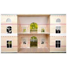 ЯиГрушка набор для интерьера Обои и ламинат для дома с черепичной крышей 59505, чайная роза