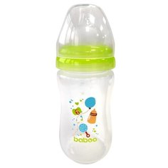 Baboo Бутылочка с широким горлом и силиконовой соской 230 мл с 3 мес., baby shower