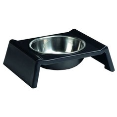 Миска Beeztees стальная на меламиновой подставке 160 мл антрацит