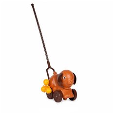 Каталка-игрушка Росигрушка Барбос (9276) со звуковыми эффектами коричневый