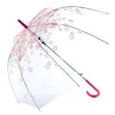 Зонт-трость механика BRADEX Нежность SU 0045 розовый/прозрачный