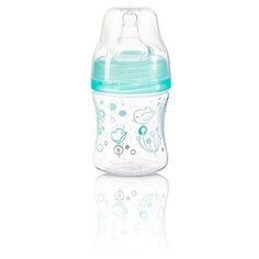 BabyOno Бутылочка антиколиковая, широкое горло, 120 мл с рождения, зелeный