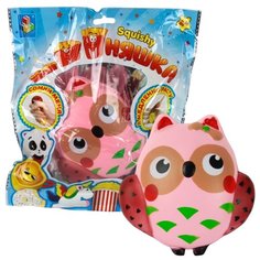 Игрушка-мялка 1 TOY Сова Т12421 розовый