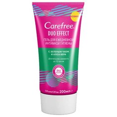 Carefree Гель Duo Effect с зеленым чаем и алоэ вера для интимной гигиены, 200 мл