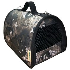 Сумка-переноска для кошек Homepet №3 43х26х27 см змея серая
