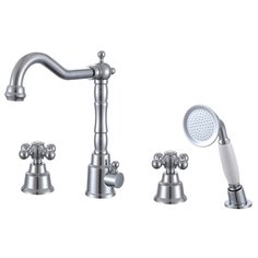 Смеситель на борт ванны встраиваемый GANZER Konstantin GZ09033 хром