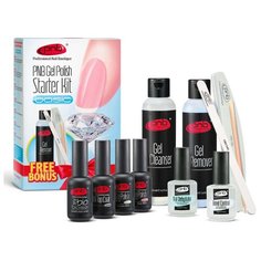 Набор для маникюра PNB Starter Kit Basic, оттенок белый/розовый