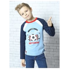 Лонгслив Nota Bene размер 134, голубой