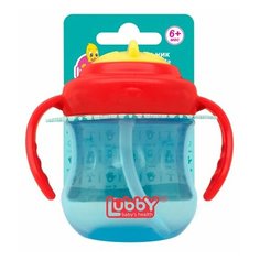 Поильник с трубочкой Lubby Mini Twist 15760, 250 мл голубой