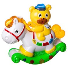 Развивающая игрушка Play Smart Расти, малыш Медвежонок и лошадка белый/желтый/зеленый