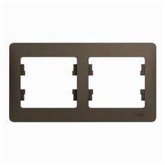 Рамка 2п Schneider Electric GLOSSA GSL000802, коричневый
