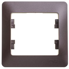 Рамка 1п Schneider Electric GLOSSA GSL000801, коричневый