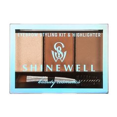 SHINEWELL Набор для моделирования бровей Brow Secret Eyebrow Styling Kit & Highlighter 01