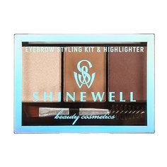 SHINEWELL Набор для моделирования бровей Brow Secret Eyebrow Styling Kit & Highlighter 02