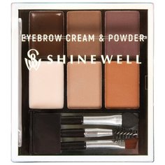 SHINEWELL Набор для стилизации бровей Eyebrow Cream & Powder 03