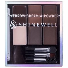 SHINEWELL Набор для стилизации бровей Eyebrow Cream & Powder 2/1