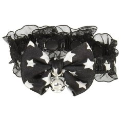 Ошейник Japan Premium Pet Чокер для стильного модника (звезды) 2S черный