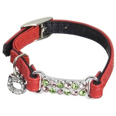 Ошейник Japan Premium Pet Алмазные подвески 3S красный