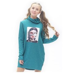 Платье Nota Bene размер 146, темный изумруд