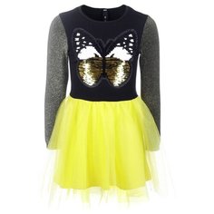 Платье Nota Bene размер 122, черный/желтый