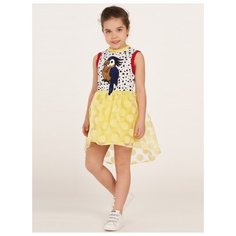 Платье Nota Bene размер 110, белый/желтый