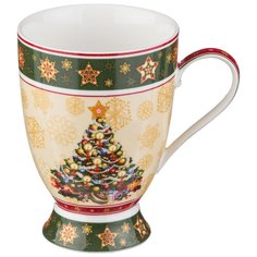 Lefard Кружка Christmas Collection 586-178 300 мл бежевый/зеленый/красный