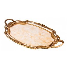 Поднос Lefard 504-201 золотистый/бежевый