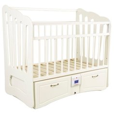 Кроватка Daka Baby Укачай-ка 6 Валенсия (классическая), поперечный маятник белый